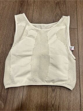 Out From Under Cream Mesh Crop Tank Top
